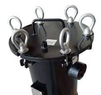 PRM #2 Carbon Steel Bag Filter Housing, 2 Inch NPT Inlet, Dual Side or  Bottom 2 Inch NPT Outlet, 150 psi