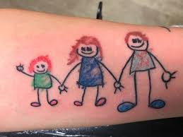Stick People Family Done By Jordyngrinetattoo At Evolved Body Art In Columbus Ohio Tattoos For Kids Cartoon Tattoos Mouse Tattoos