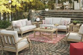 Clare View Beige Outdoor Living Room Set With Cushion Outdoor Living Room Outdoor Living Rooms Lounge Chair Outdoor