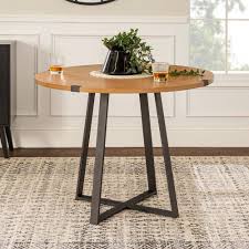 Українська (uk) français (fr) português (pt) español (es) deutsch (de) italiano (it) беларуская (be) log in. Walker Edison Furniture Company 40 In Rustic Round English Oak Black Dining Table Hdw40rdwraeo The Home Depot