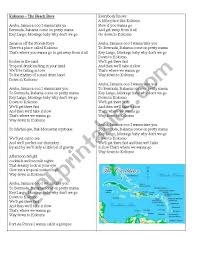 English Worksheets Kokomo Lyrics