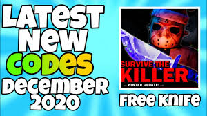 Click the twitter bird icon on your screen, and you can enter the codes there! New Winter Update Codes In Survive The Killer Roblox December 2020 Free Knife Code Youtube