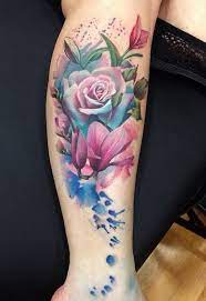 50 Magnolia Flower Tattoos Art And Design Leg Tattoos Tattoos Rose Tattoos