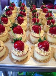Mini Cheesecakes Topped With Strawberries Mini Cheesecakes Cheesecake Recipes Mini Desserts