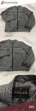 Helix Biker Gray Faux Leather Jacket Faux Leather Jackets Faux Leather Leather Jacket