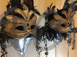 Light up apparel, led costume accessories, flashing barware Masquerade Table Decoration Hire So Lets Party