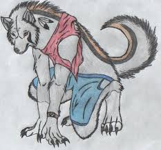 On the right side of the body, draw a long curved shape for the tail. Werewolf Tf Drawing By Michael Devlaeminck