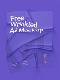 Wrinkled A4 Paper Free Mockup Free Mockup Photoshop Mockup Free Paper Texture Mockup Photoshop Mockup
