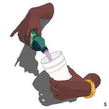 Sippin Lean Sketching and drawing a baby bottle picture by coloring like a design art similar to cartoon step by step. sippin lean