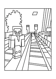Minecraft Rail Minecraft Coloring Pages For Children