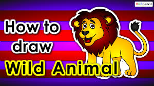 10 videos on how to draw animals. How To Draw Wild Animal Step By Step Easy Drawing For Kids Welcome To Rgbpencil