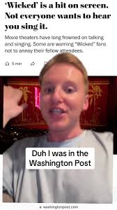 All bc i’m taking the #wicked movie very seriously… #wickedmovie  #washingtonpost #article #journal #newsarticle #wickedsoundtrack  #defyinggravity #singing #theateretiquette #arianagrande #cynthiaerivo ...