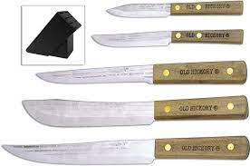 There are certain consumers that insist on buying american made products whenever possible, and we can respect that! Old Hickory Block Set 7220 Five Carbon Steel Kitchen Knives With Hardwood Block Usa Made