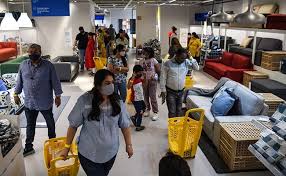 Explore our full range of products from sofas, beds, dinning tables and even office furniture. Ikea Mumbai Hundreds Of Masked Buyers At Ikea S Mumbai Opening Today