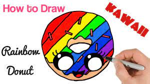 Many teens like to have these to look at so they can make their own kawaii drawings. How To Draw Rainbow Donut Cute And Kawaii Food Drawings For Beginners Youtube