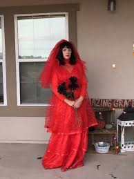 Lydia deetz beetlejuice, osorno (osorno, chile). Red Gothic Wedding Dress Costume