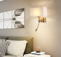 12W Hotel Bedside Fabric Wall Lights with Switch LED Spotlight Reading Wall  Lamp Bedroom Study Nordic Home Decor Light Fixture