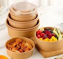 Kraft Paper Salad Bowls with Lids | Bioleader® Paper Bowls Manufacturer