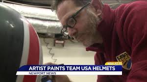 Local artist paints Team USA Luge Helmets for Olympics