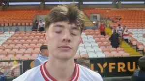 Greencastle Captain Conor Carson enjoys the feeling of promotion and  winning division 2