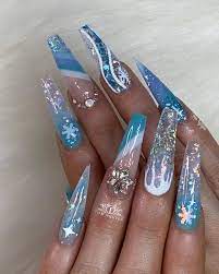 Tom Nguyen On Instagram Tis The Season To Sparkle Tag And Share With Anyone Who Loves Winter Wonderlan Cute Acrylic Nails Bling Nails Mermaid Nails