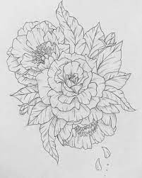 In the world of tattoos, florals are always in style. Peony And Rose Tattoo Please Feel Free To Contact Me For Custom Designs At Clairestokes93 Yahoo Com Or Check Out My Ins Flower Drawing Peony Drawing Drawings
