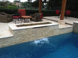 Water Feature Along Deep End With Pergola And Seating Behind Could Be Raised Patio Outdoor Decor Water Features