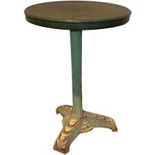 French Art Deco Iron Bistro Table With Bakelite Top
