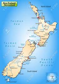 Diese schöne landkarte im antikem stil zeigt die nordinsel und die südinsel neuseelands. Karte Von Neuseeland Als Ubersichtskarte In Pastell Orange Lizenzfrei Nutzbare Vektorgrafiken Clip Arts Illustrationen Image 25019176