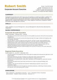 Their work includes handling various campaign aspects, training account teams, identifying business opportunities, making sure sales targets are attained, taking part in client meetings, and doing paperwork as required. Corporate Account Executive Resume Samples Qwikresume