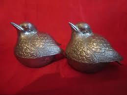Pewter Bird Salt And Pepper Shakers Pair Of Vintage Pewter Bird Salt Pepper Shakers Pots Salt Pepper Shakers Stuffed Peppers Vintage