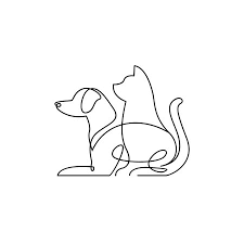 Foto Cane E Gatto Disegno Stilizzato, Immagini e Vettoriali