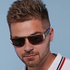 Vintage Egon Von Furstenberg Sunglasses: Gold Aviator MF53, 1980s Italy