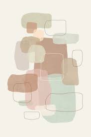 Pastel Abstract Print Scandinavian Minimal Wall Art Beige Green Terracotta Abstract Art Beige Contemporary Gree Seni Abstrak Lukisan Abstrak Abstrak