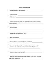 Vorlage steckbrief für kinder steckbrief vorlage als blanko vorlage zum ausdrucken oder als word vorlage zum ausfüllen am computer mit fragen und foto. Star Steckbrief 4teachers De