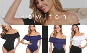 Body mujer sin espalda body dama manga corta espalda u moda. Ropa Bodis Hawiton Body Mujer Elegante Mono Bodies Manga Corta Hombro Inclinado Volantes Elastico Top De Leotardo Slim Fit Irregular Bodysuit Blusas Top Para Playa Boda Fiesta