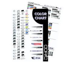 Copic Colour Chart Zartart Catalogue