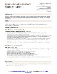 construction administrator resume
