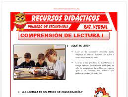 Dentro de cada curso, podrás acceder a cada una de las temáticas recogidas en el currículo oficial. Comprension Lectura Para Primero De Secundaria Recursos Didacticos