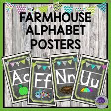 Farmhouse Alphabet Posters With Pictures