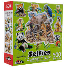 Fun whimsy shape pieces throughout each puzzle. Mini Animal Shaped Puzzles Hobby Lobby 1435924