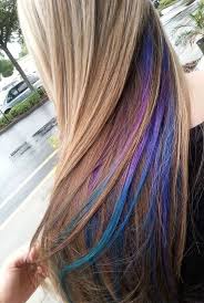 My Purple Blue And Teal Peekaboos Hair Styles Peekaboo Hair Hair Color Pastel