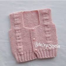 0 6 Ay Icin Bebek Yelegi Yapilisi Baby Knitting Patterns Baby Outfits Bebek