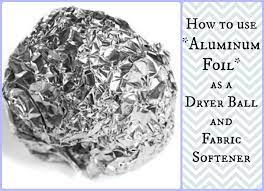 Thrifty Thinkin How To Use Aluminum Foil As A Dry Ball Homemade Fabric Softener Aluminum Foil Dryer Balls