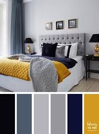 15 Best Color Schemes For Your Bedroom Grey Navy Blue And Mustard Color Inspiration Ye Bedroom Decor Inspiration Blue Bedroom Colors Beautiful Bedroom Colors