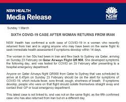 The world health body announced the emergency approval on thursday, as 2020 came to a close. Nsw Health On Twitter Sixth Covid 19 Case After Woman Returns From Iran Nsw Health Has Confirmed A Sixth Case Of Covid 19 In A Woman Who Recently Returned From Iran And Is Urging