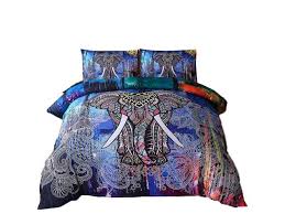 This duvet cover set will transform any bedroom with its popular pastel grey elephant design. Bohemian Elephant Bedding Set Colorful Printing Duvet Cover Set Exotic Hippy Bedding Sets For Bedroom Decor Comforter Cover With Zipper Closure 3pcs King Size Newegg Com