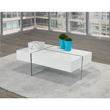 This stunning, high gloss coffee table will make a timeless addition to your decor. Brassex 23 6 In X 23 6 In X 14 6 In High Gloss White Rectangular Coffee Table 340 02 Rona