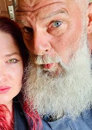 Beautiful green and blue eye colors in a couple