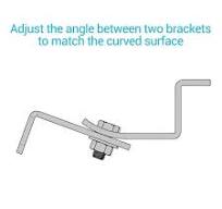 Renogy Solar Panel Mounting Curved Z Bracket -- Set of 4 ...